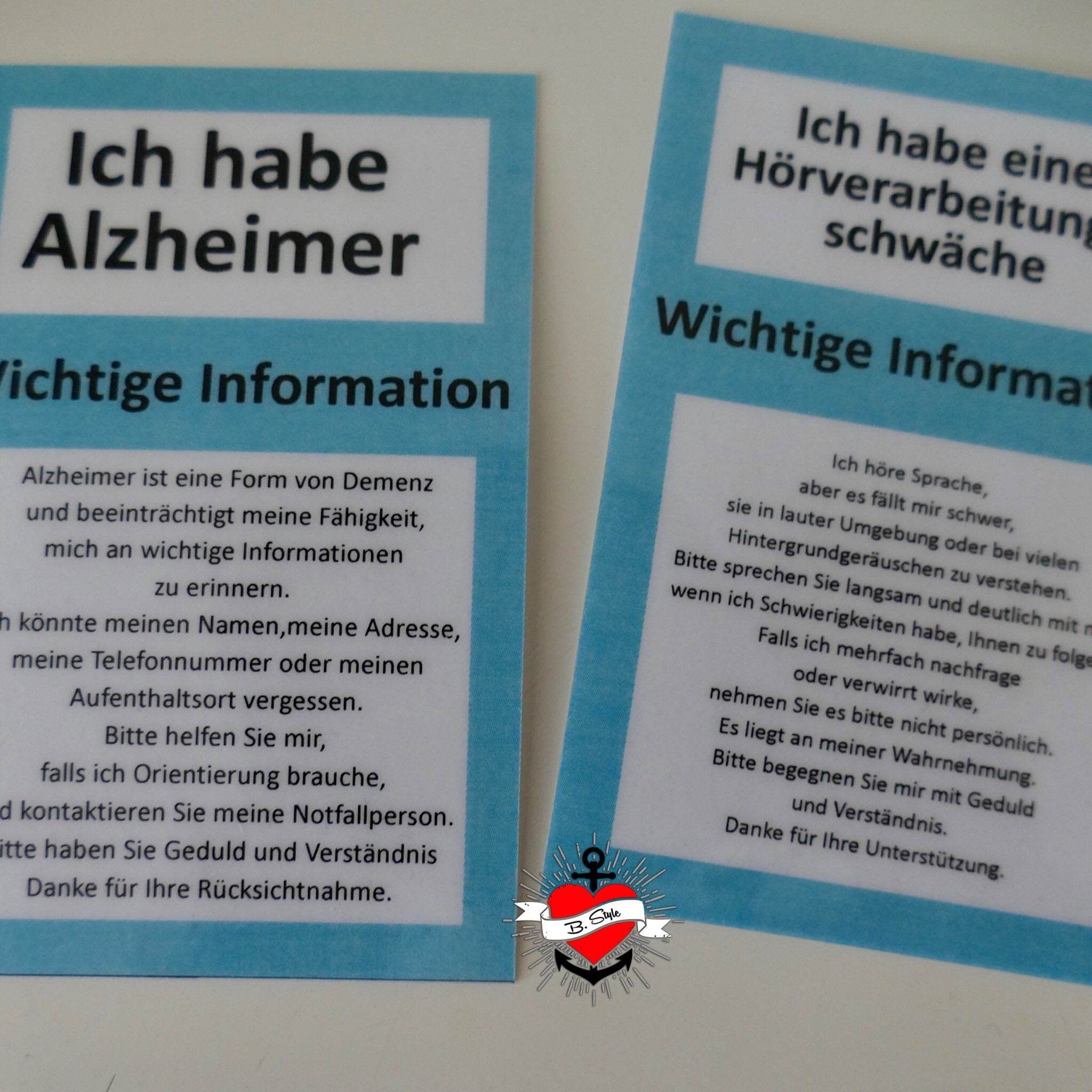 FREEBIE *Notfallkarten* Druckdatei - Sewando