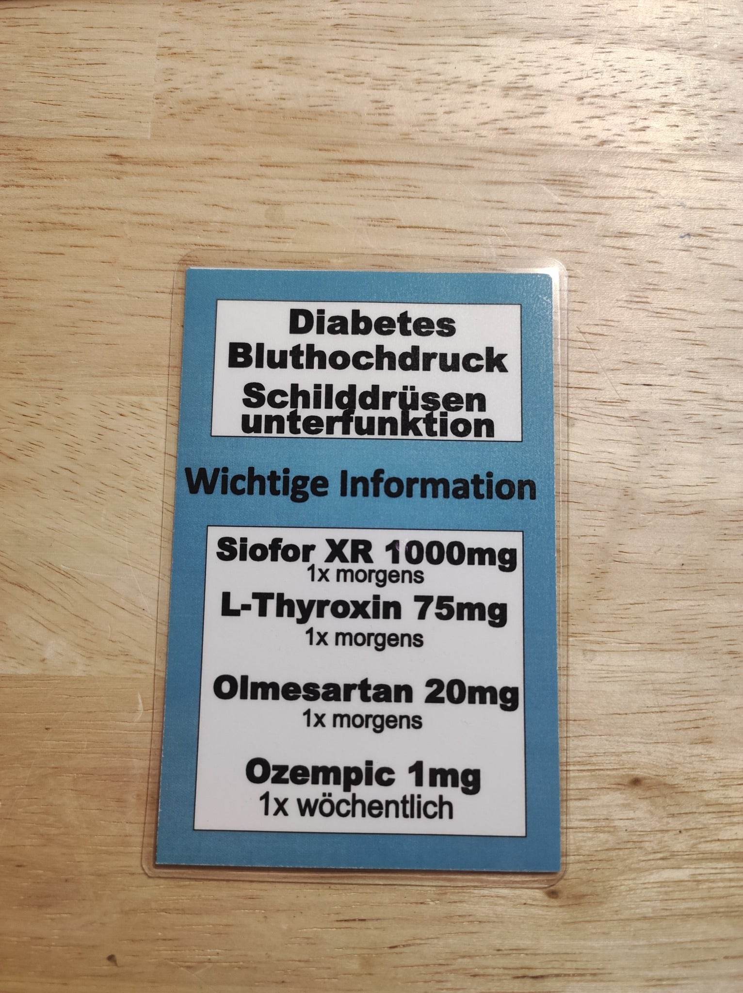 FREEBIE *Notfallkarten* Druckdatei - Sewando