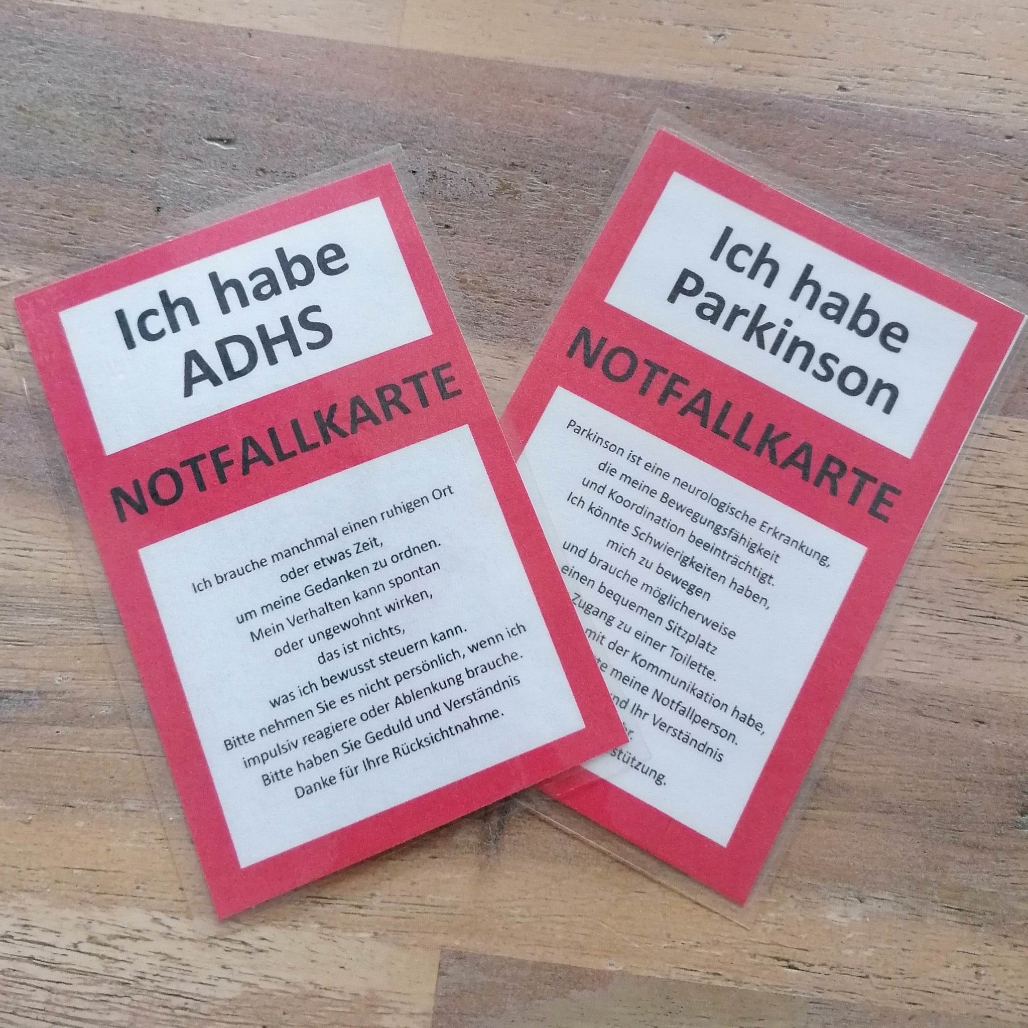 FREEBIE *Notfallkarten* Druckdatei - Sewando