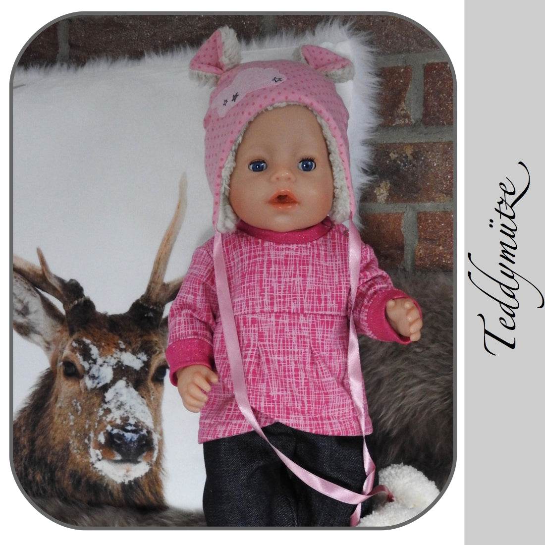 TEDDYMÜTZE - ERGÄNZUNG: PUPPENKOLLEKTION - PUPPEN: 40-45 CM - Sewando