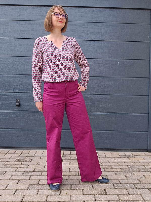 Schnittmuster NURJA - bequeme Jeans oder Hose wide leg in Gr. 34-54 - Sewando
