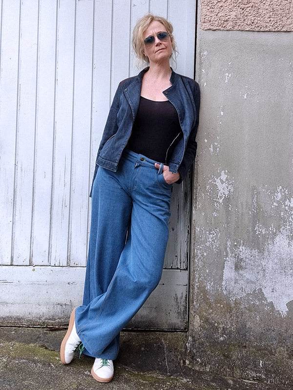 Schnittmuster NURJA - bequeme Jeans oder Hose wide leg in Gr. 34-54 - Sewando
