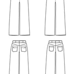 Schnittmuster NURJA - bequeme Jeans oder Hose wide leg in Gr. 34-54 - Sewando