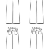 Schnittmuster NURJA - bequeme Jeans oder Hose wide leg in Gr. 34-54 - Sewando