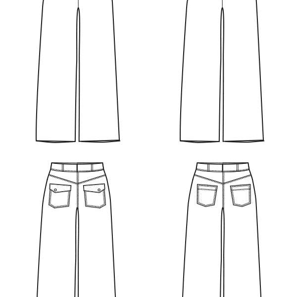 Schnittmuster NURJA - bequeme Jeans oder Hose wide leg in Gr. 34-54 - Sewando