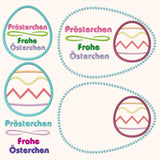 5x Stickdatei "Österchen" ITH Eirug mit Spruch