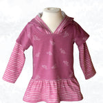 Schnittmuster Olivia – Sweatkleid oder Longshirt mit Kapuze Gr. 86-158 - Sewando