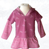 Schnittmuster Olivia – Sweatkleid oder Longshirt mit Kapuze Gr. 86-158 - Sewando
