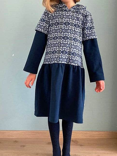 Olivia – Sweatkleid oder Longshirt mit Kapuze Gr. 86-158 - Sewando