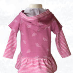 Schnittmuster Olivia – Sweatkleid oder Longshirt mit Kapuze Gr. 86-158 - Sewando