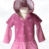 Schnittmuster Olivia – Sweatkleid oder Longshirt mit Kapuze Gr. 86-158 - Sewando