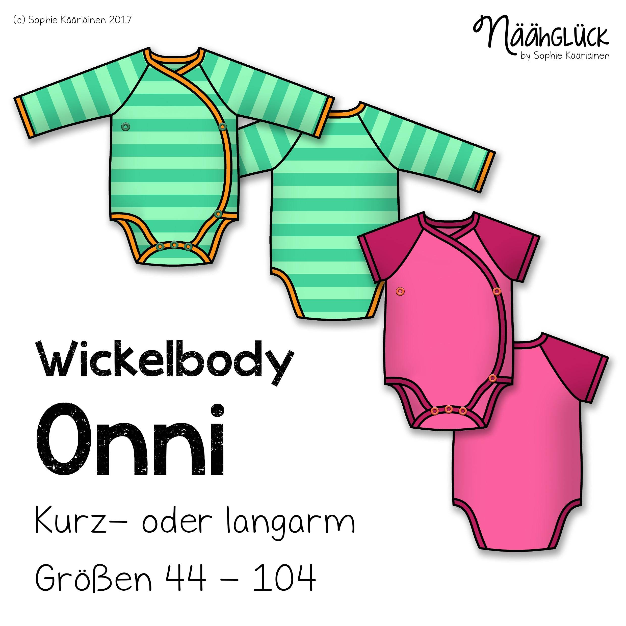 Schnittmuster Wickelbody Onni – Größe 44 – 104 - Sewando