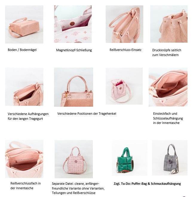 ohHenri Mini * Taschen - Schnittmuster - eBook * Shopper - Sewando