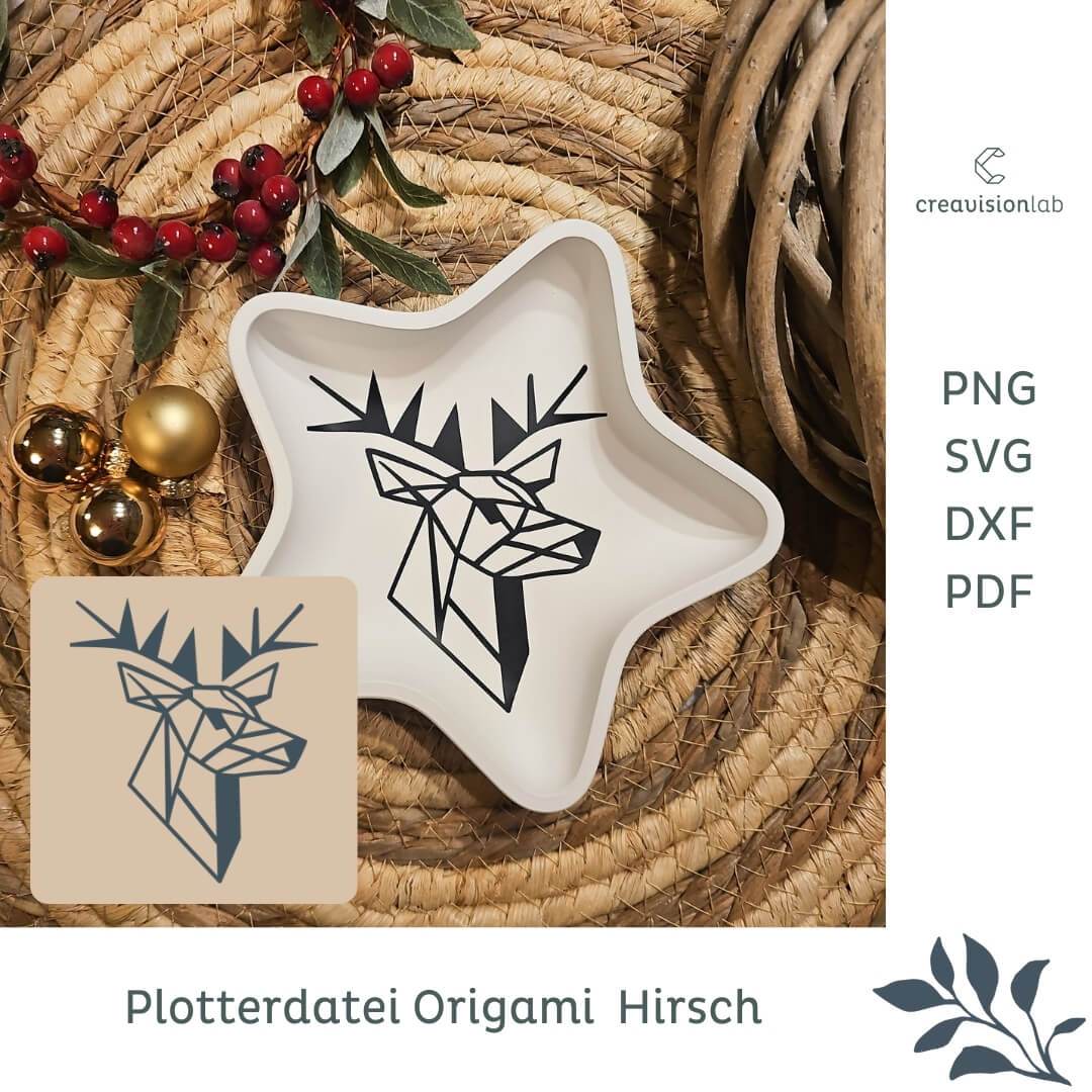 Origami Hirsch Plotterdatei - Sewando