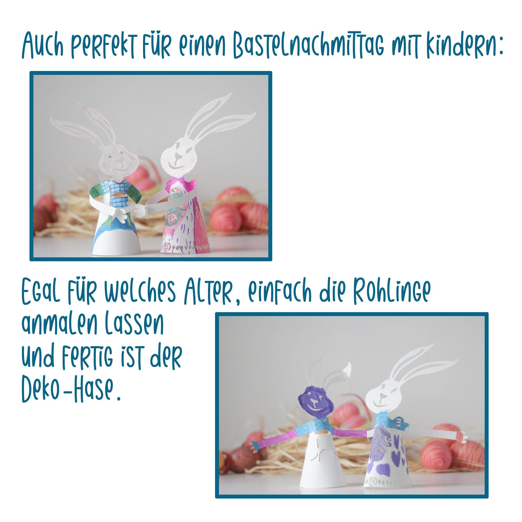 Plotterdatei Osterhase, Eierhalter - plotten mit Papier, basteln - Sewando