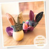 Osterdeko nähen, Schnittmuster zum Nähen mit alten Jeans & Stofftesten