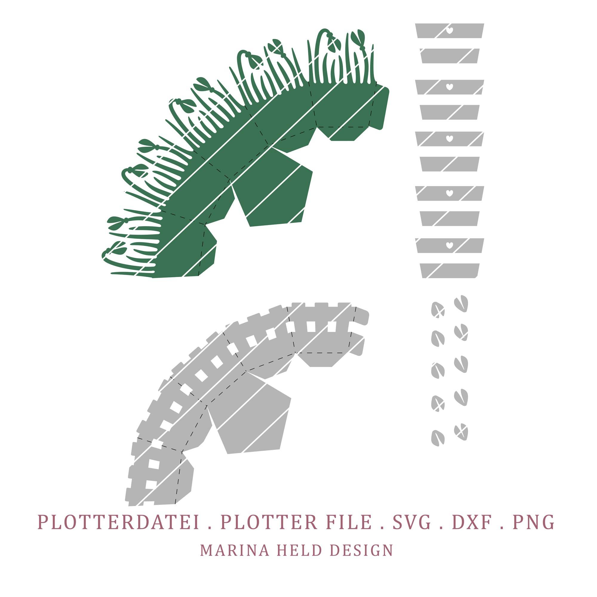 Plotterdatei 3D Frühlingskörbchen Osterkörbchen basteln - Sewando