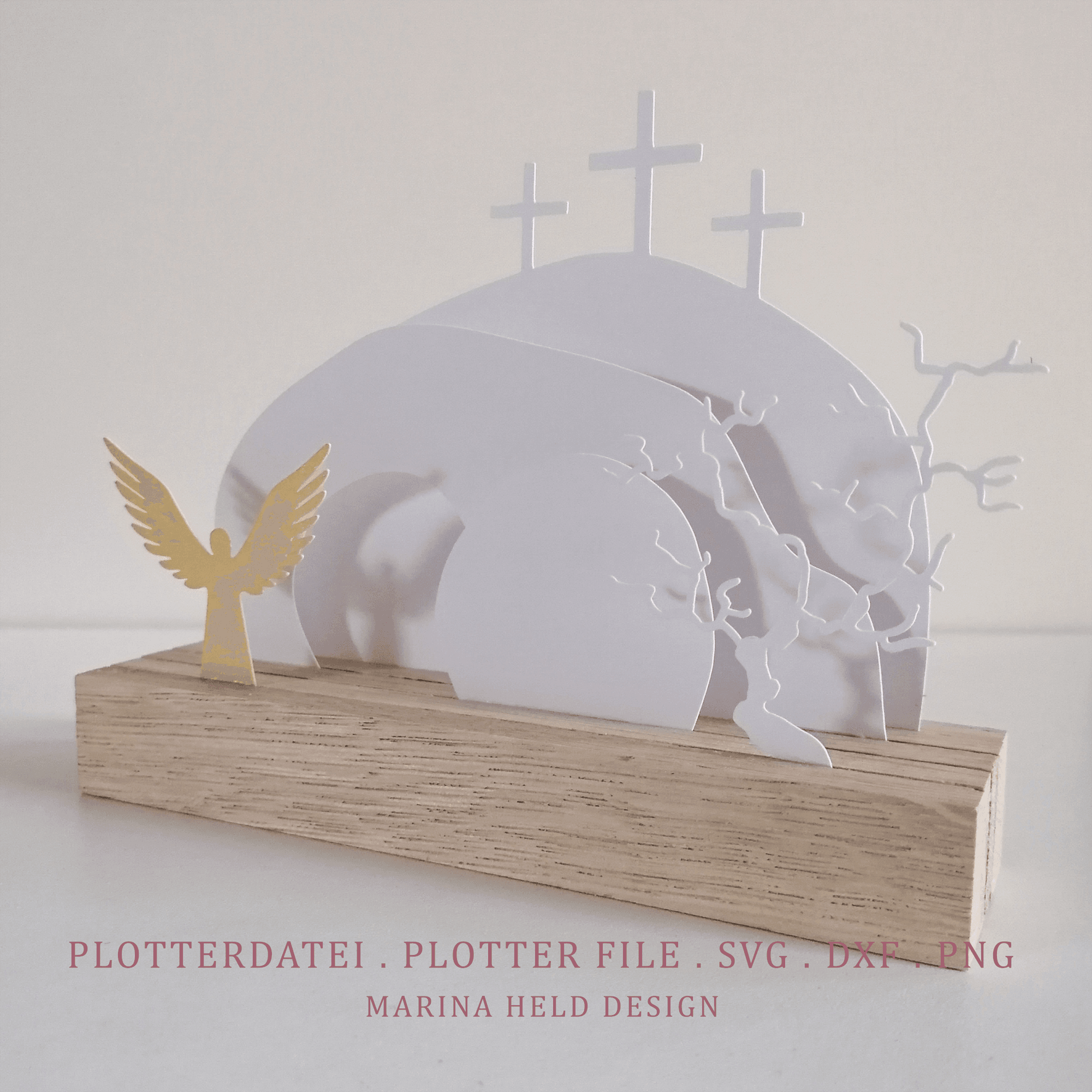 Plotterdatei Osterszene Aufsteller basteln - Sewando