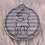 Stickdatei Rentier Adventskalender Geschenkanhänger Mug Rug Set 886a Weihnachten - Sewando