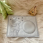 Stickdatei Rentier Adventskalender Geschenkanhänger Mug Rug Set 886a Weihnachten - Sewando