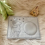 Stickdatei Rentier Adventskalender Geschenkanhänger Mug Rug Set 886a Weihnachten - Sewando