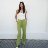 weite Leinenhose mit Gummibund LINA, Gr. 32-50