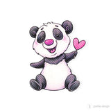 Digi Stamp Set "Panda mit Lolli" - Drucken | Basteln | Plotterdatei