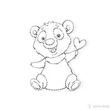 Digi Stamp Set "Panda mit Lolli" - Drucken | Basteln | Plotterdatei