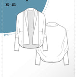 Schnittmuster Cocon Strickjacke MACAPA (32-56) : - Sewando