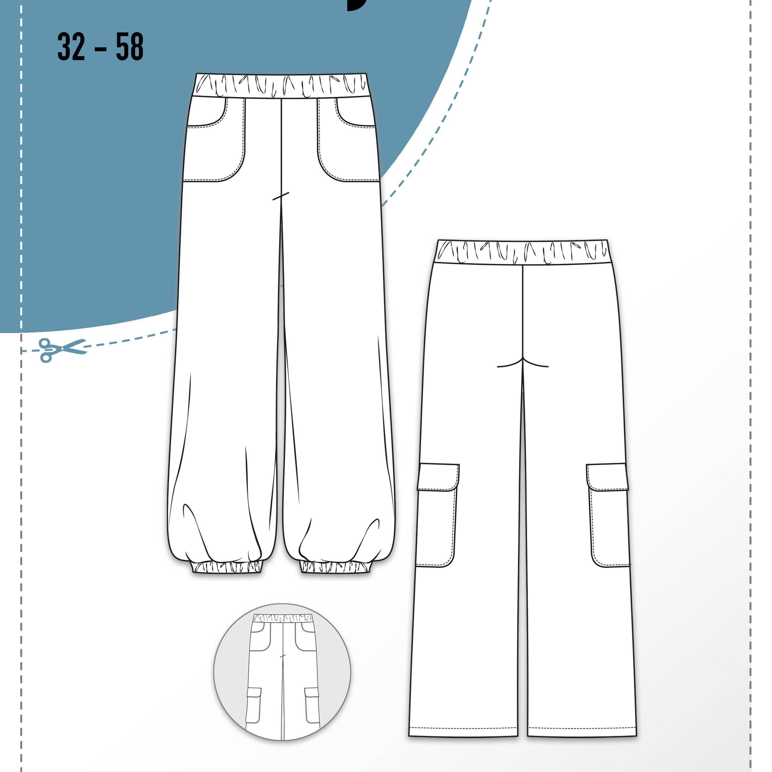 Schnittmuster Hose MARACUJA (32-58) : - Sewando