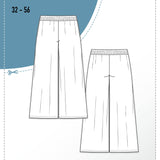 Schnittmuster Culotte Hosenrock AZUR (32-56) : - Sewando