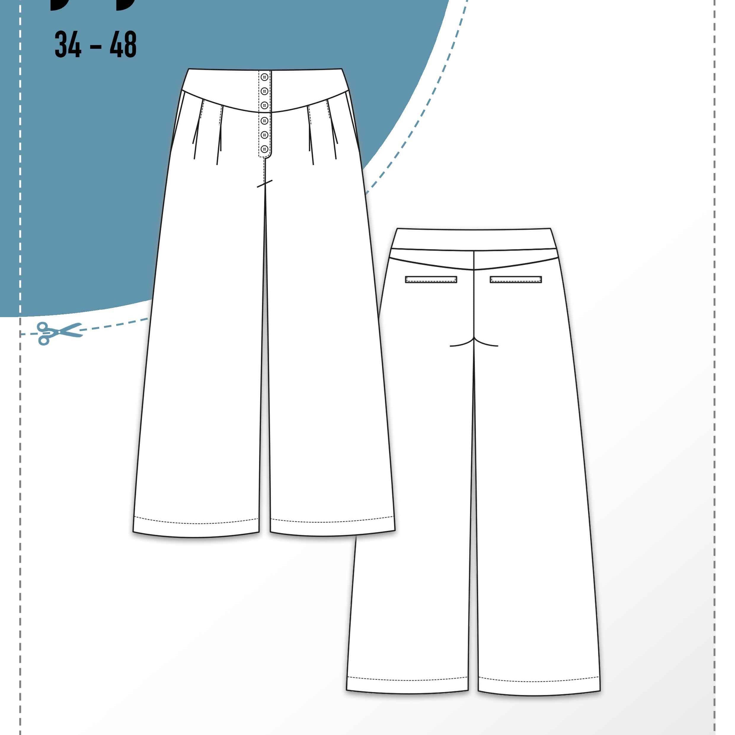 Schnittmuster Hosenrock Culotte JOJOBA (34-48) - Sewando