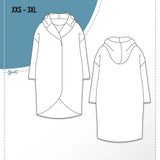 Schnittmuster Sweatmantel SUMARE (XXS-3XL) : - Sewando