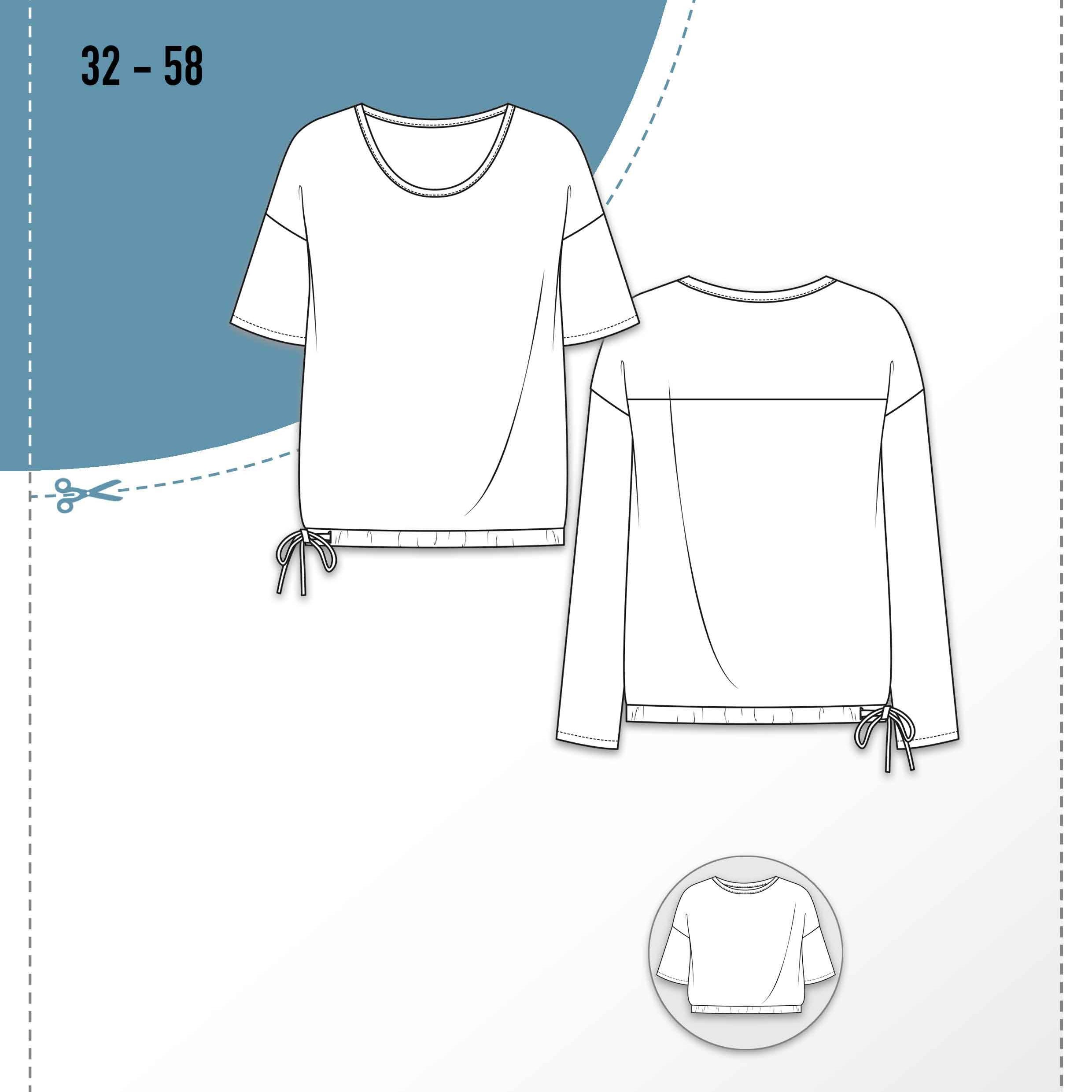 Schnittmuster Oversize Shirt SOMBRA (32-58) - Sewando