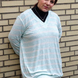 Basic-Pulli 'V-NECK' Schnittmuster+Nähanleitung Gr. 44 - 58 | BU 103-141 : - Sewando