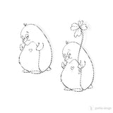 4er Digi Stamp Set "Pinguin" Drucken, Basteln Plotterdatei