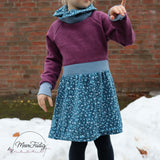 Schnittmuster Raglankleid Winter Glanz