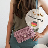 PDF "DEUTSCHE" Häkelanleitung für eine Tasche Handytasche | Umhängetasche | Schultertasche Häkelanleitung für Anfänger