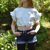 RUFFLE SWEATER LINA 80-164 - Sewando