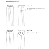 Pia-schmale Stretchhose, Schnittmuster in Gr. 36 - 54
