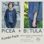 Schnittmuster Kombi-Pack PULLOVER BETULA + CARDIGAN PICEA Gr. 32-48 - Sewando