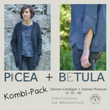 Schnittmuster Kombi-Pack PULLOVER BETULA + CARDIGAN PICEA Gr. 32-48 - Sewando