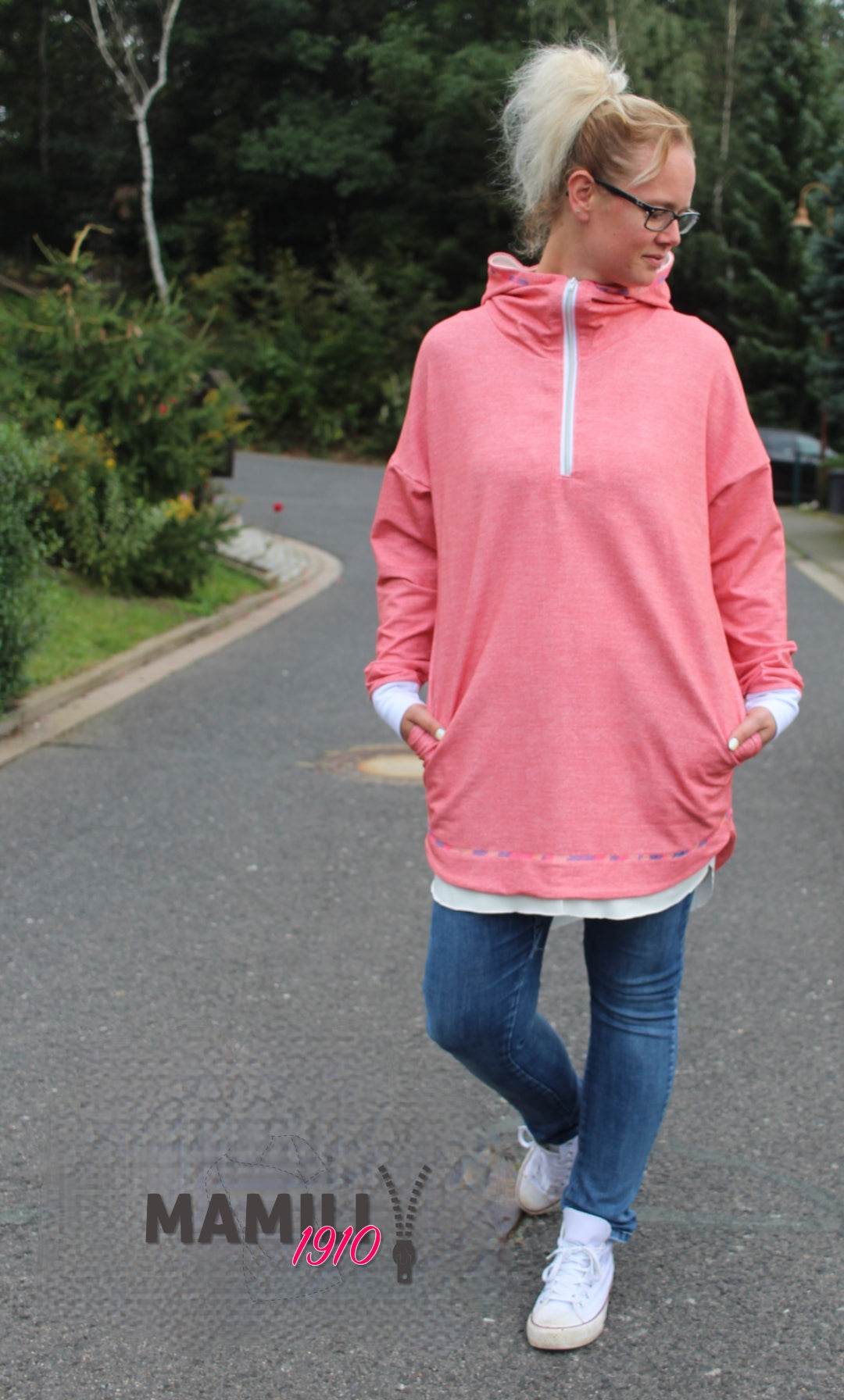 Oversize Hoodie Runa Gr. 32-56 inkl. Beamerdatei - Sewando