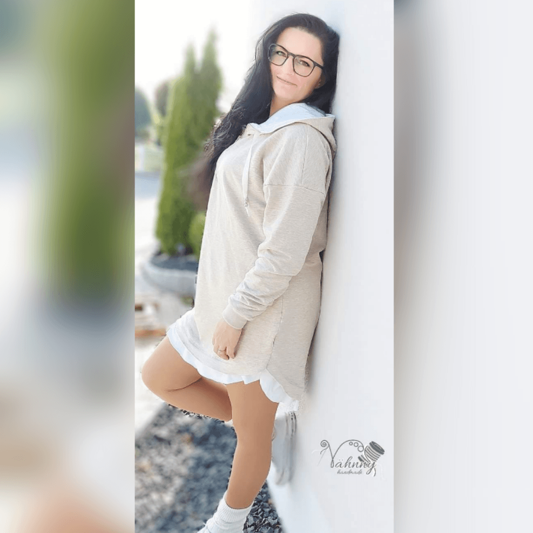 Oversize Hoodie Runa Gr. 32-56 inkl. Beamerdatei - Sewando