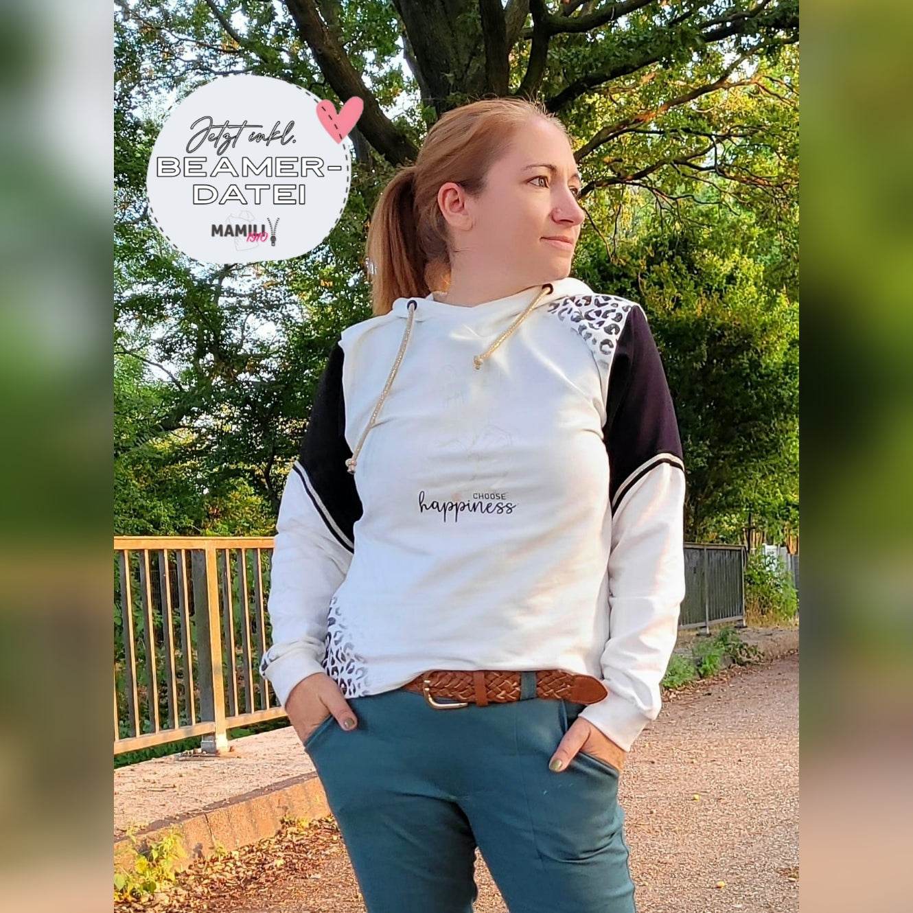 Ebook Hoodie Anna Schnittmuster Gr. 32-54 inkl. Beamerdatei - Sewando