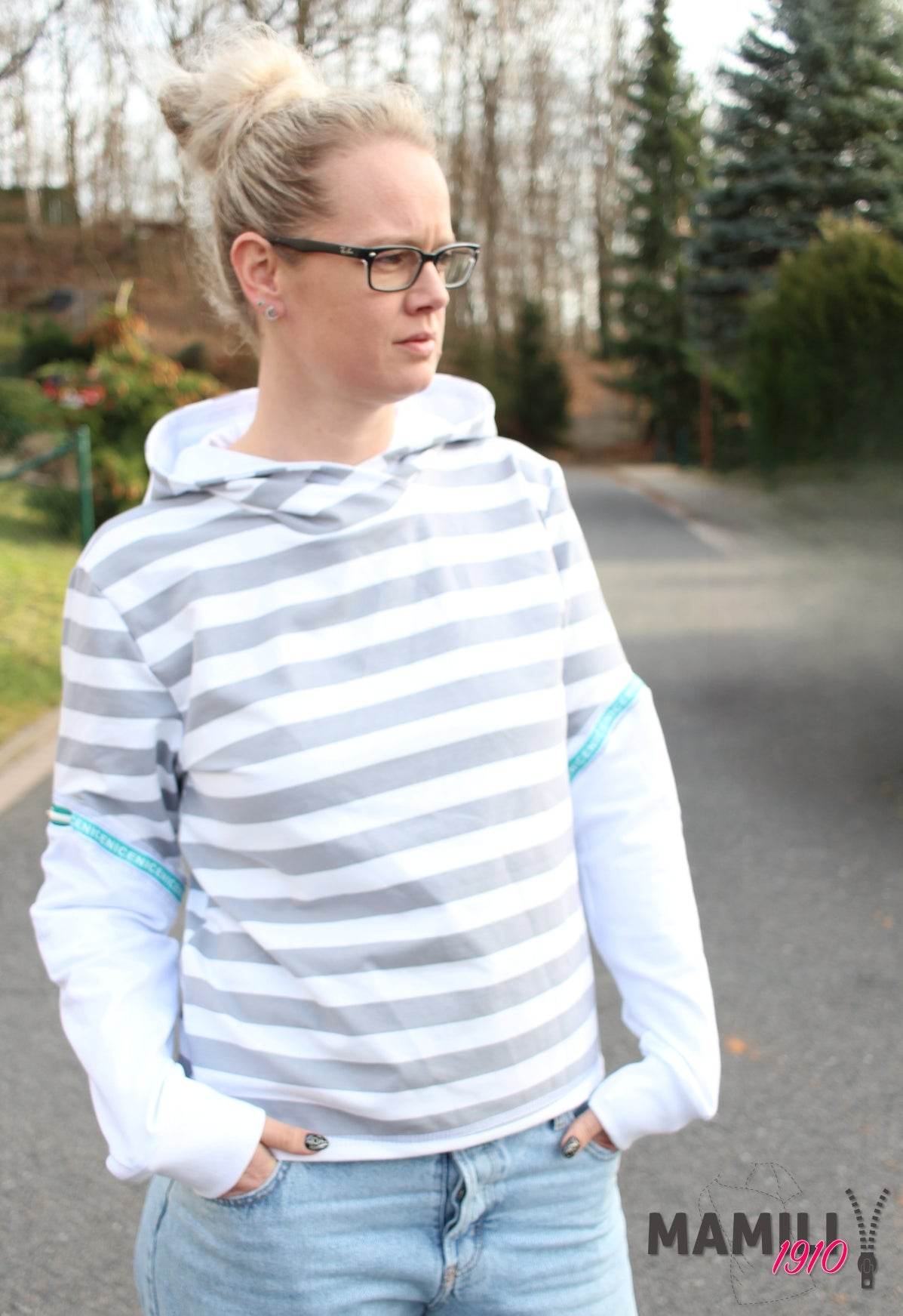 Ebook Hoodie Anna Schnittmuster Gr. 32-54 inkl. Beamerdatei - Sewando