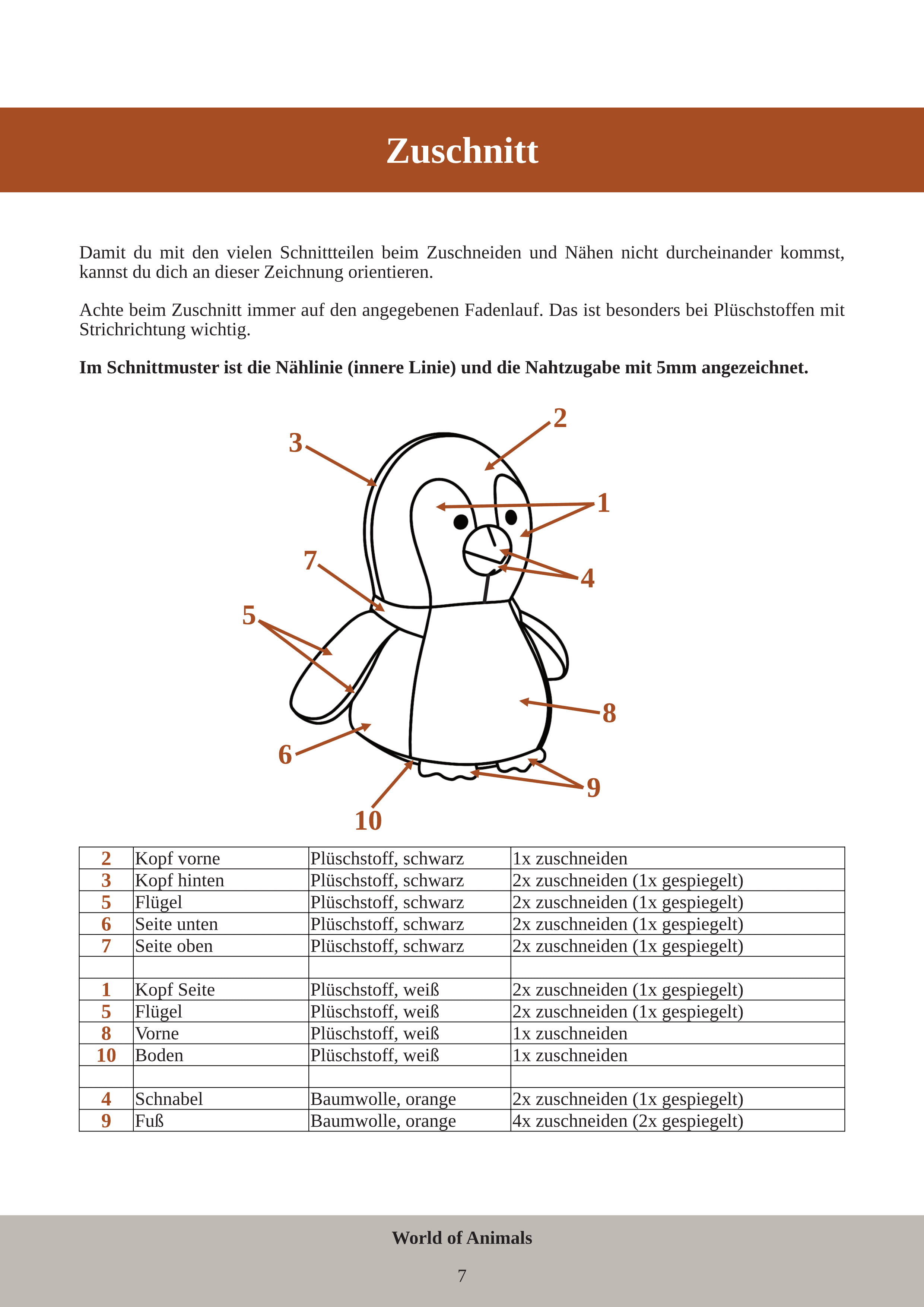 Pinguin Ava - PDF Schnittmuster und Nähanleitung - 15cm - Sewando