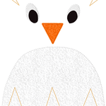 Stickdatei zum Wendekuscheltier Krempeltierseite Pinguin - Sewando