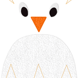 Stickdatei zum Wendekuscheltier Krempeltierseite Pinguin - Sewando