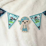 Stickdatei Teddy Wimpel / Wimpelkette XXL Set